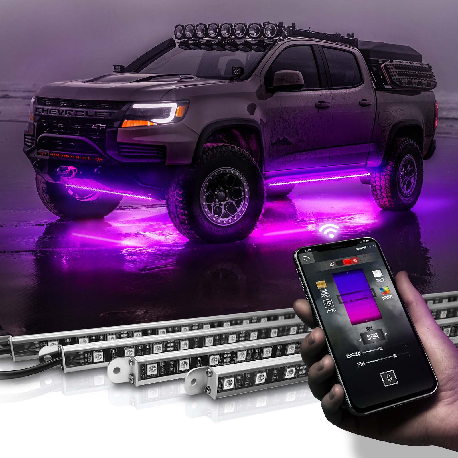 AURA PRO Truck LED Aluminum Underglow Lighting Kit Bluetooth